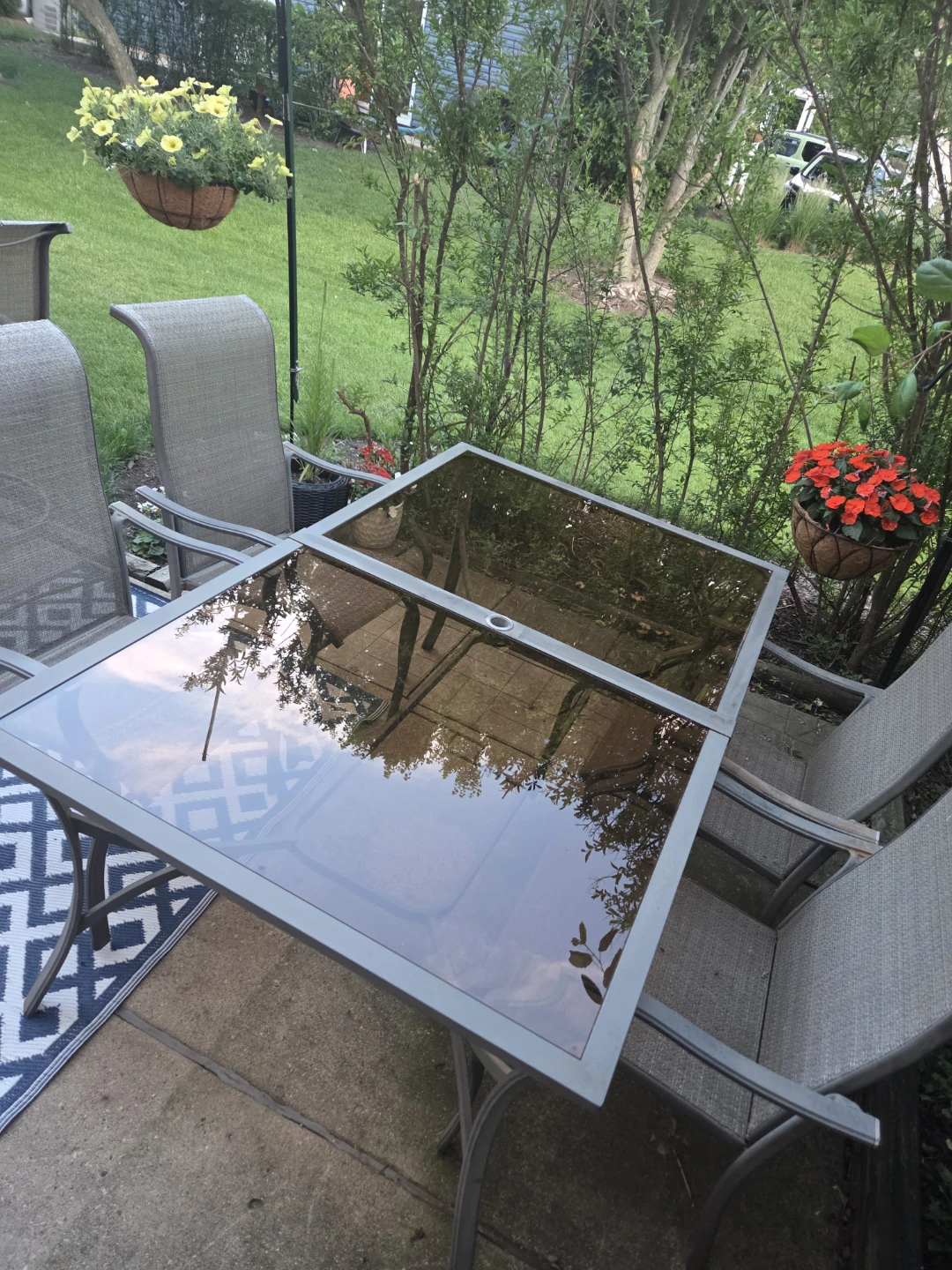 Patio Dining Set with Glass Top Table and Chairs - photo 3