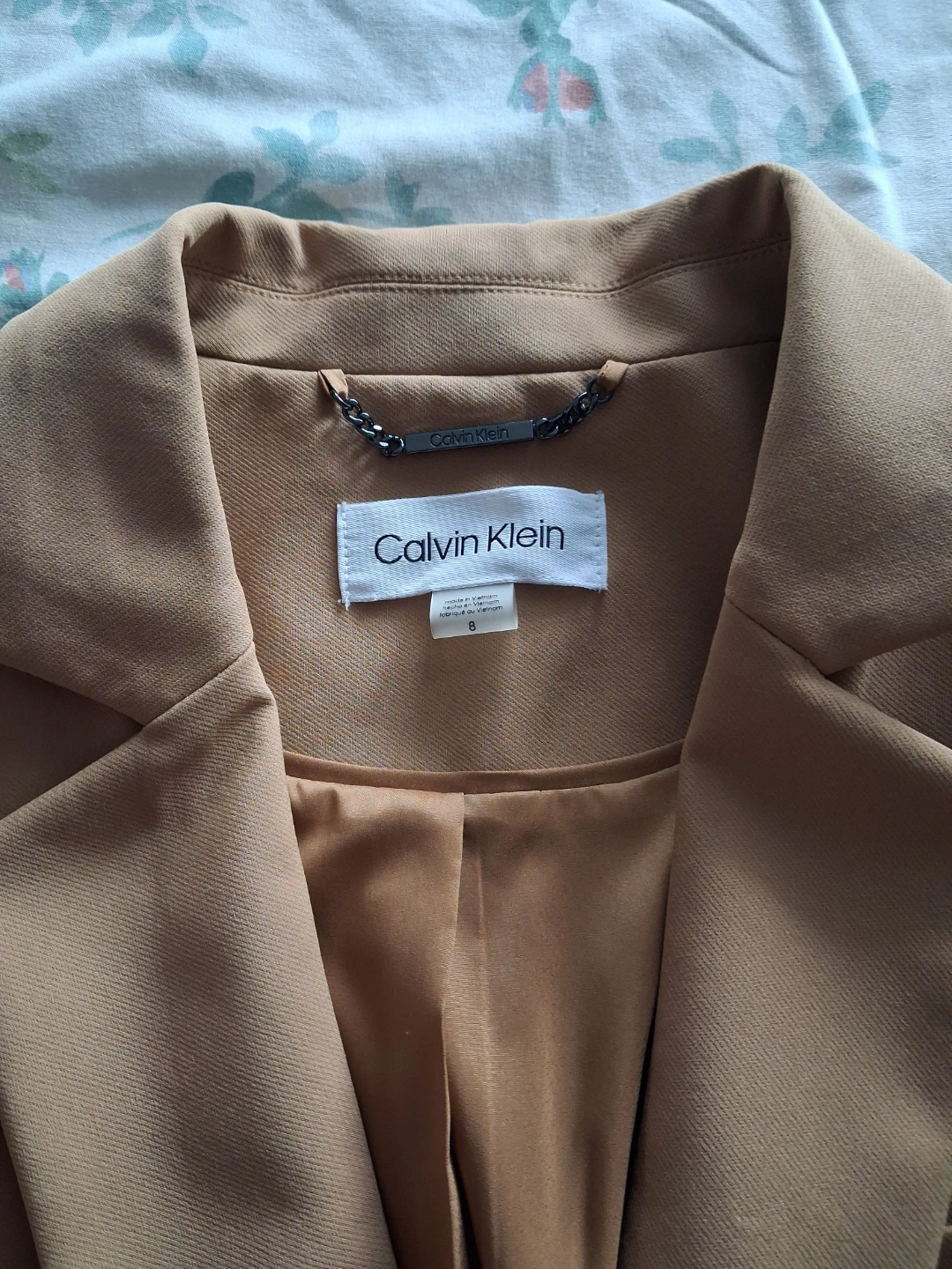 Calvin Klein Blazer and Pants Set - Tan - Size S - photo 2