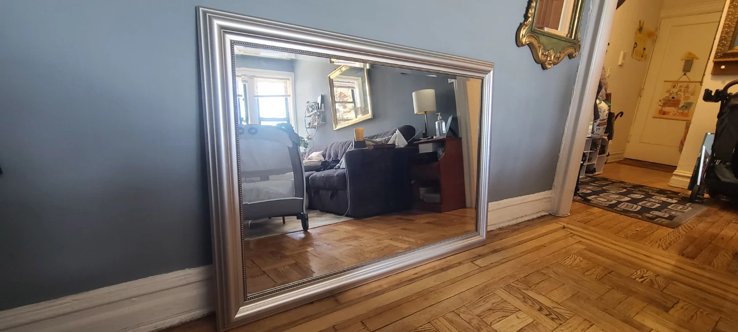 Large Silver Frame Mirror - photo 3