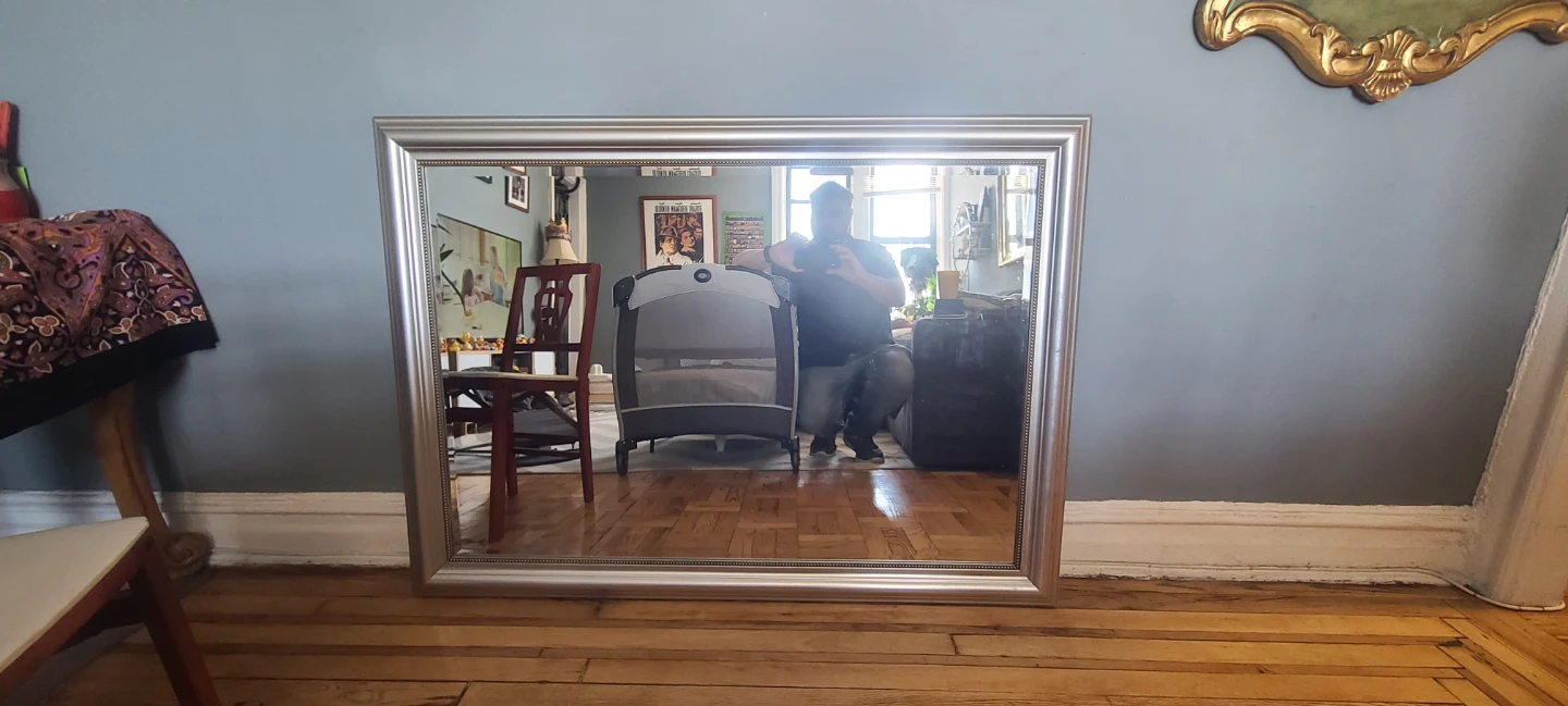 Large Silver Frame Mirror - photo 5