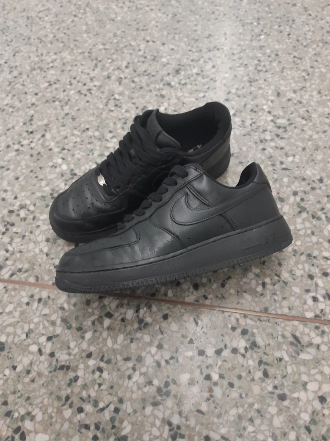 Nike Air Force 1 Low All Black Sneakers Size 8.5 - photo 3