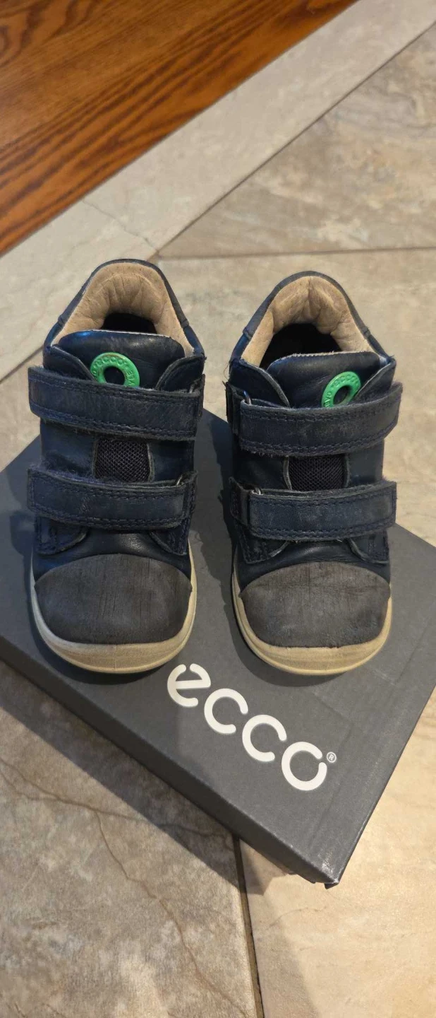 Ecco Navy Blue Kids Shoes sz 22 - photo 2