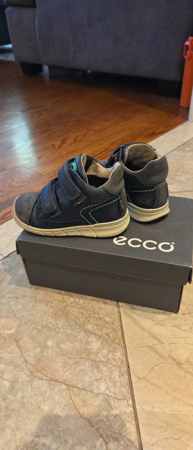 Ecco Navy Blue Kids Shoes sz 22 - photo 3