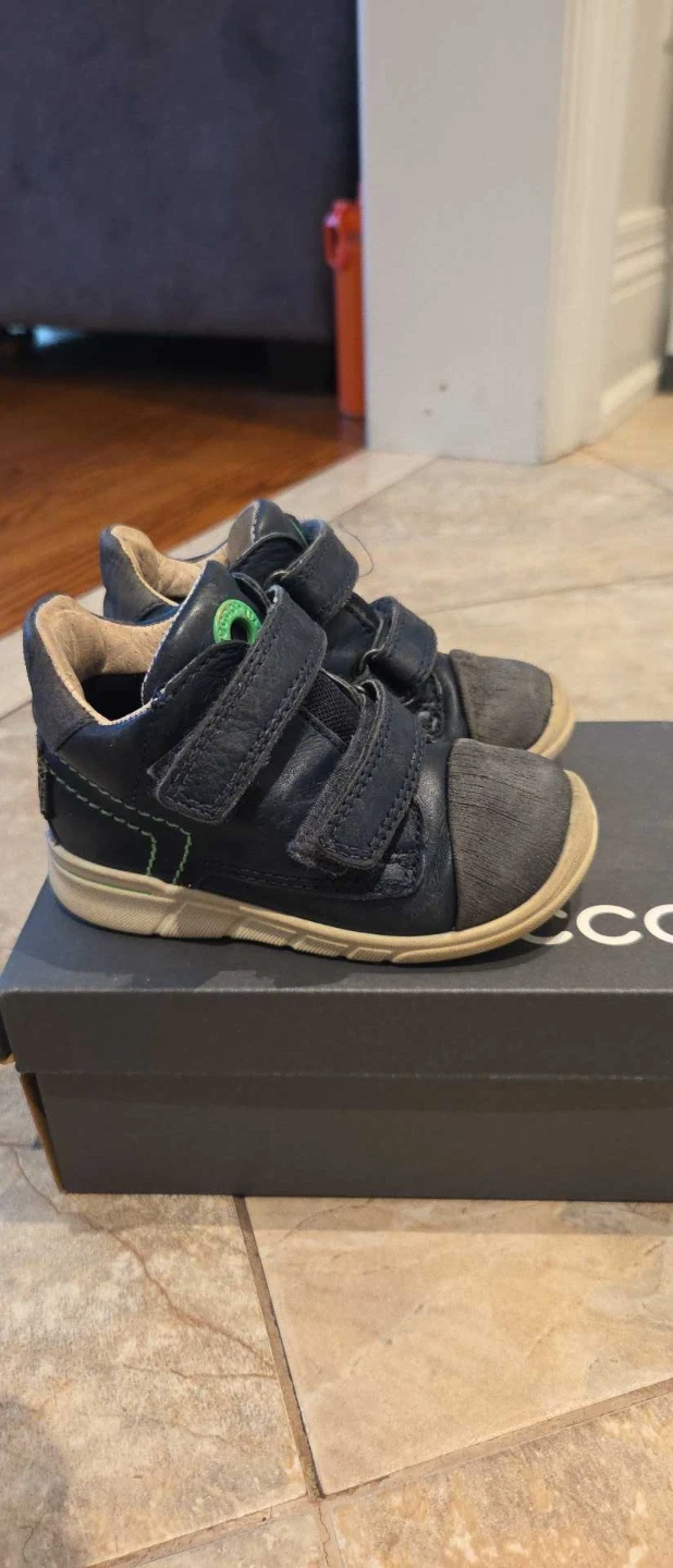 Ecco Navy Blue Kids Shoes sz 22 - photo 5