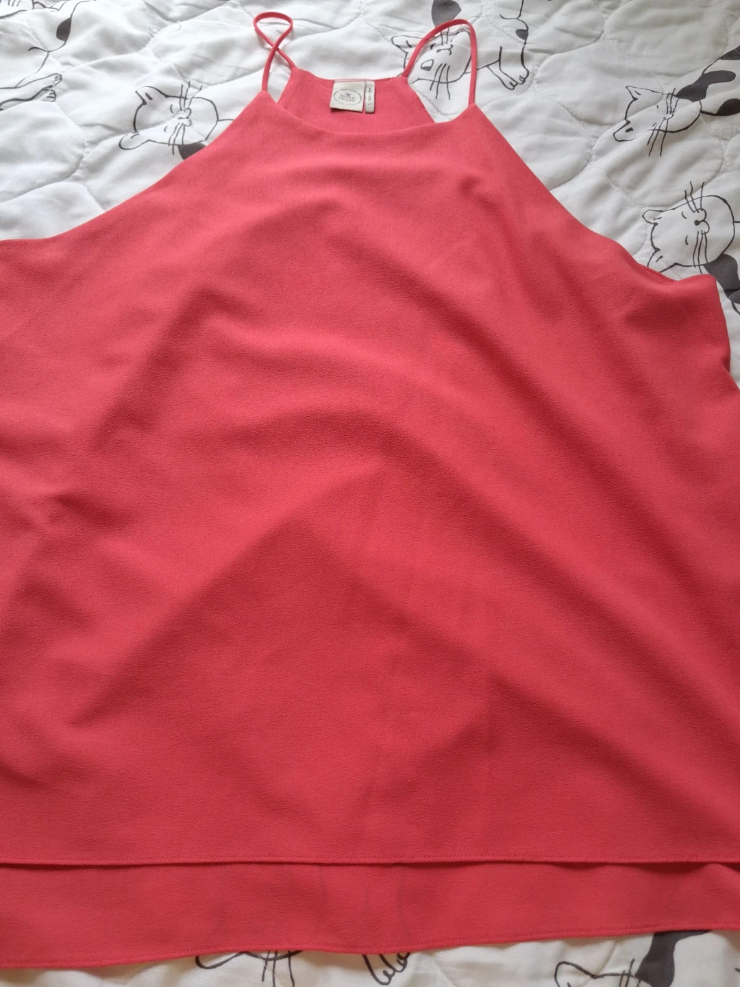 Paper Crane Coral Cami Tank Top Size L