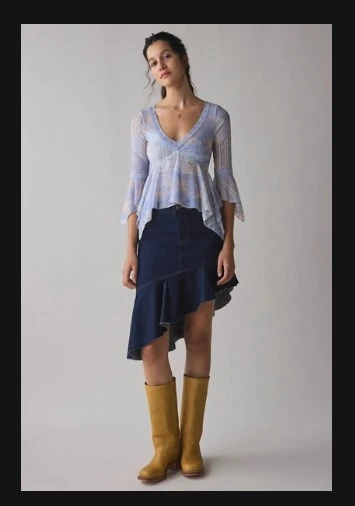 Urban Outfitters - Kimchi Blue Sheer Blouse - Size Large - photo 4