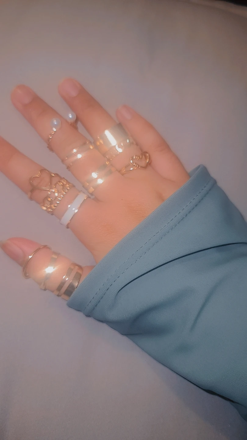 Whole 12 Adjustible Y2K Assorted Gold-Tone Rings Set for $9