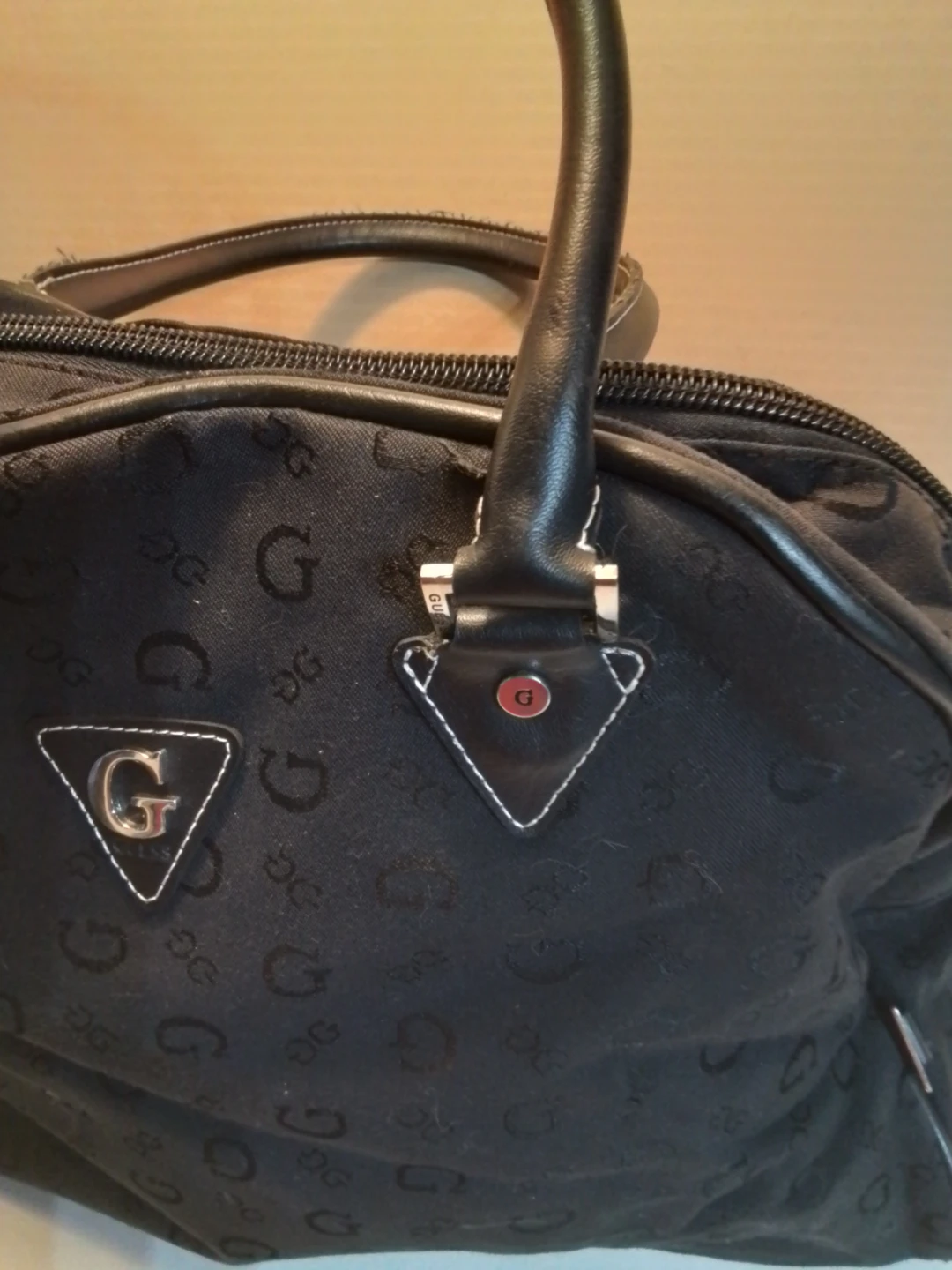 Guess Monogram Duffle Bag - Black - photo 3