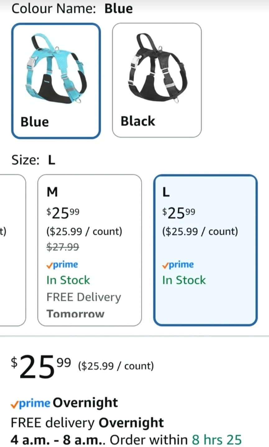 BNWT Blue No Pull Dog Harness Size L - photo 5