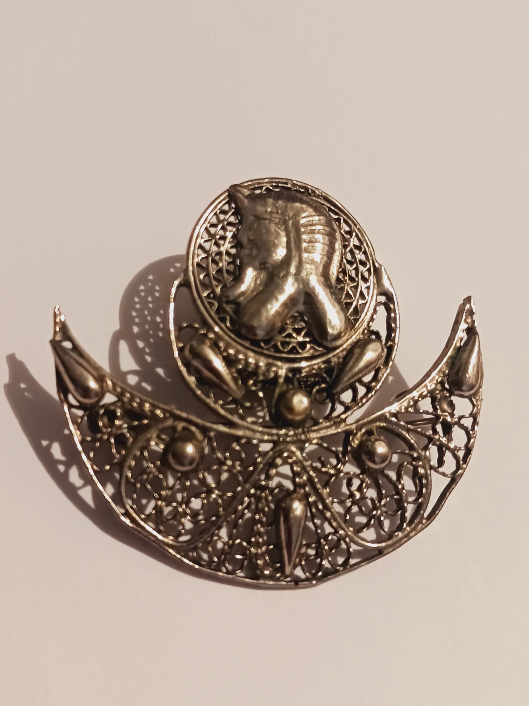 Sterling Silver 925 Filigree Gorgeous Vintage Brooch