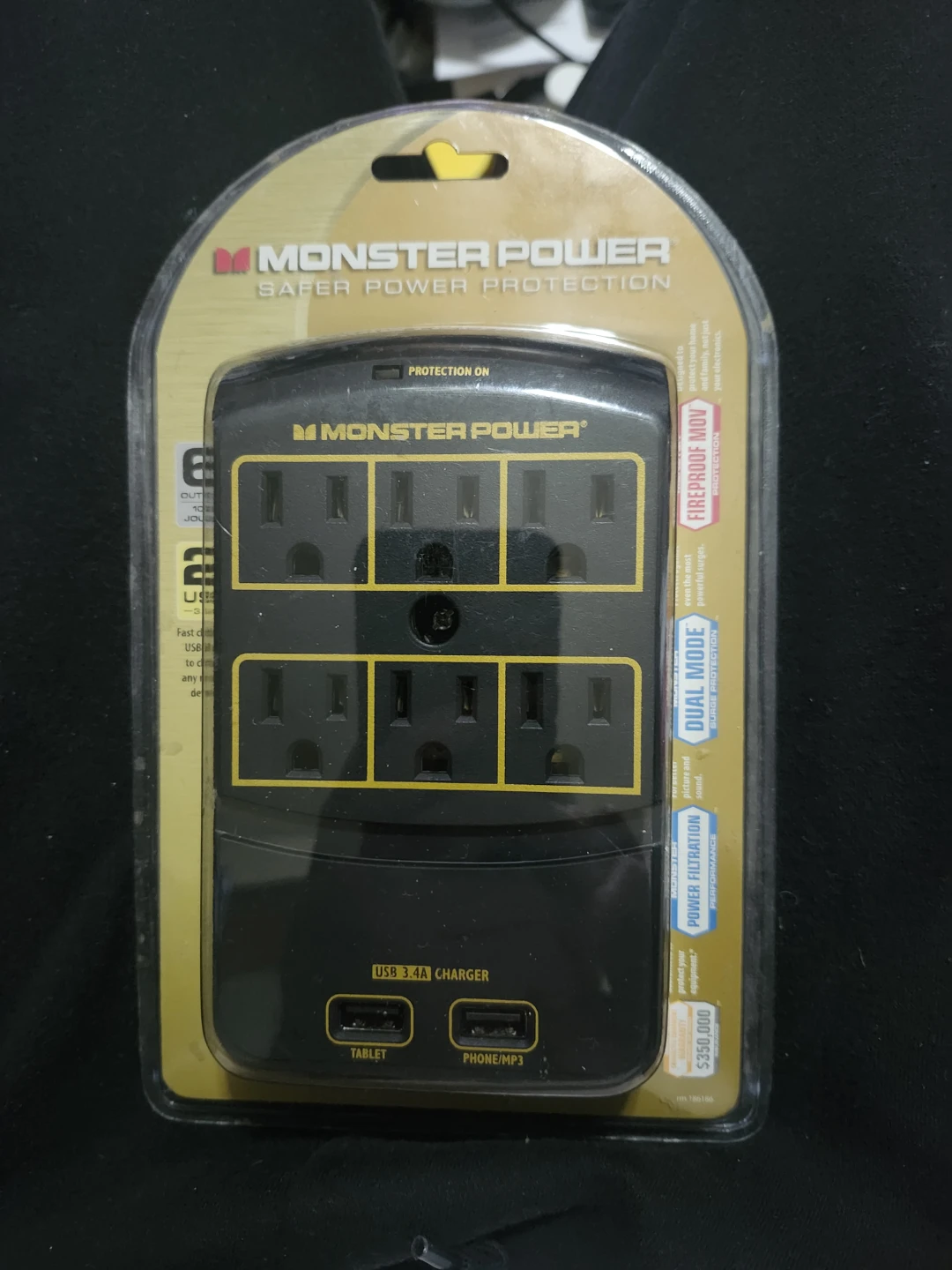 Monster Power Surge Protector with Dual USB Charger