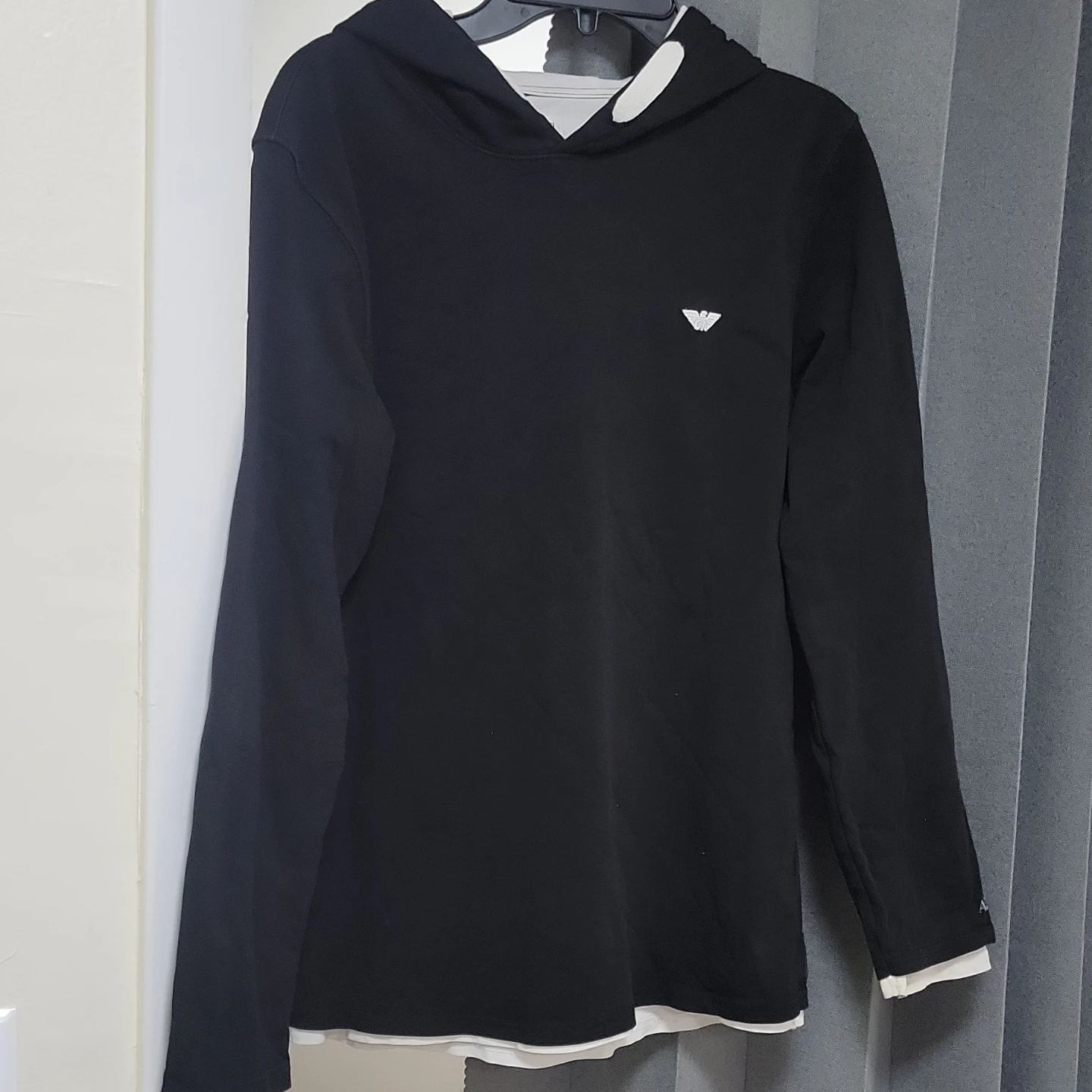 Armani Junior Black Hoodie Size 12A - photo 3