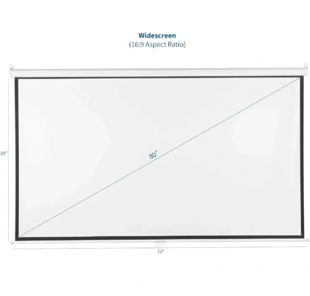 80" Widescreen Projector Screen (16:9 Aspect Ratio) - photo 2