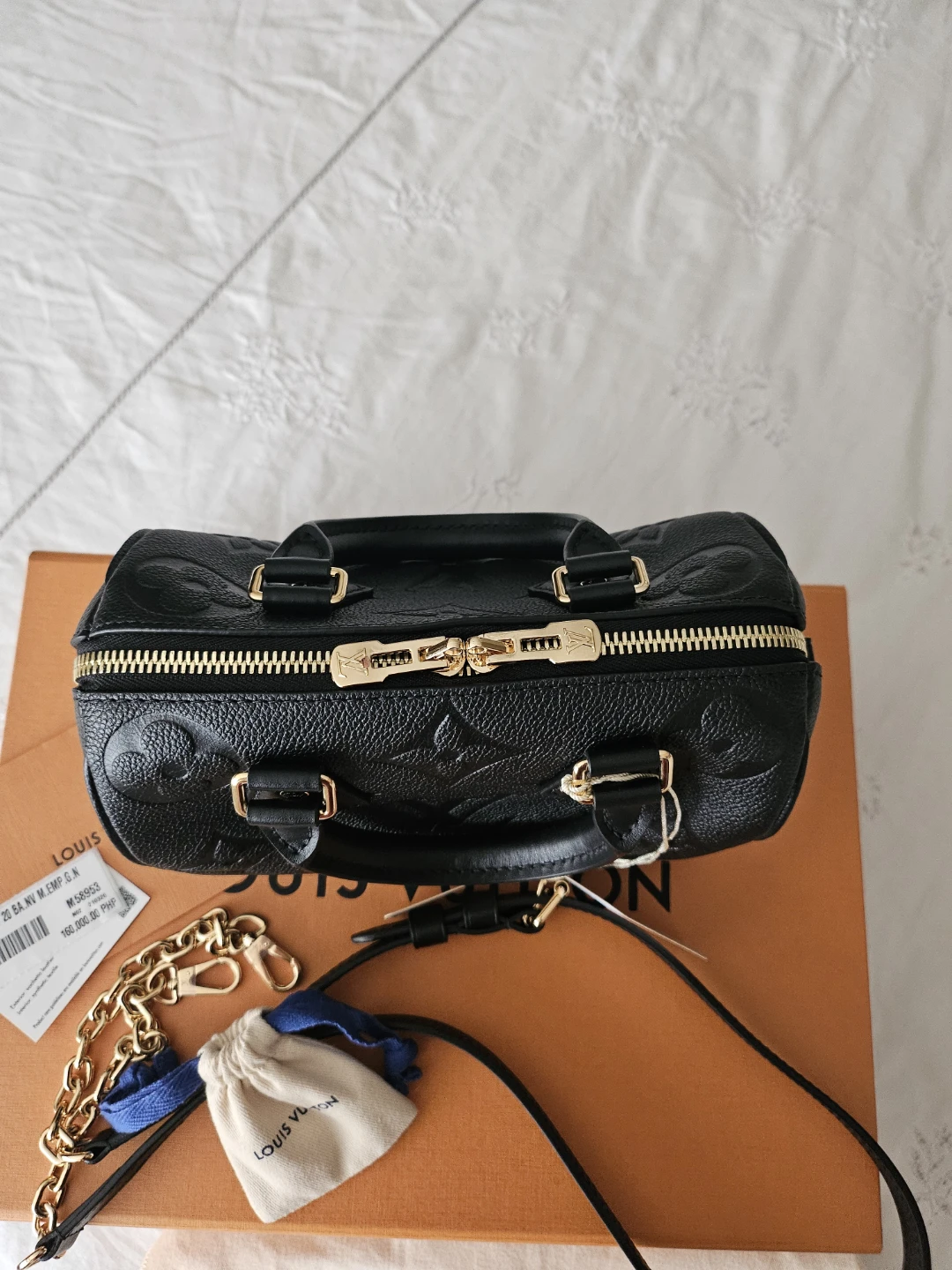 Louis Vuitton Speedy 20 Black Empreinte Leather Handbag - photo 2
