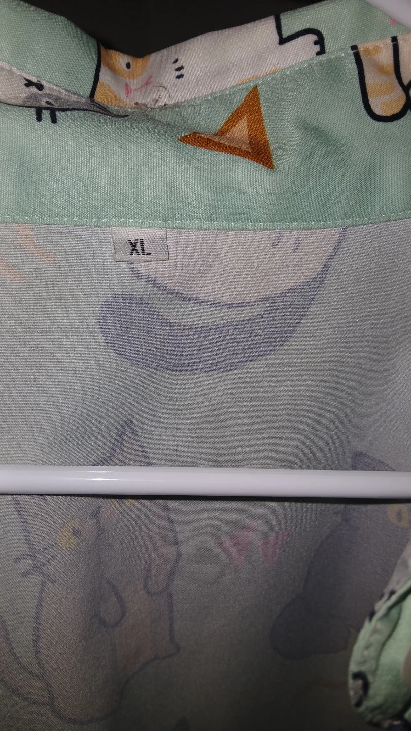 Women's button down shirt with design kittys - photo 2