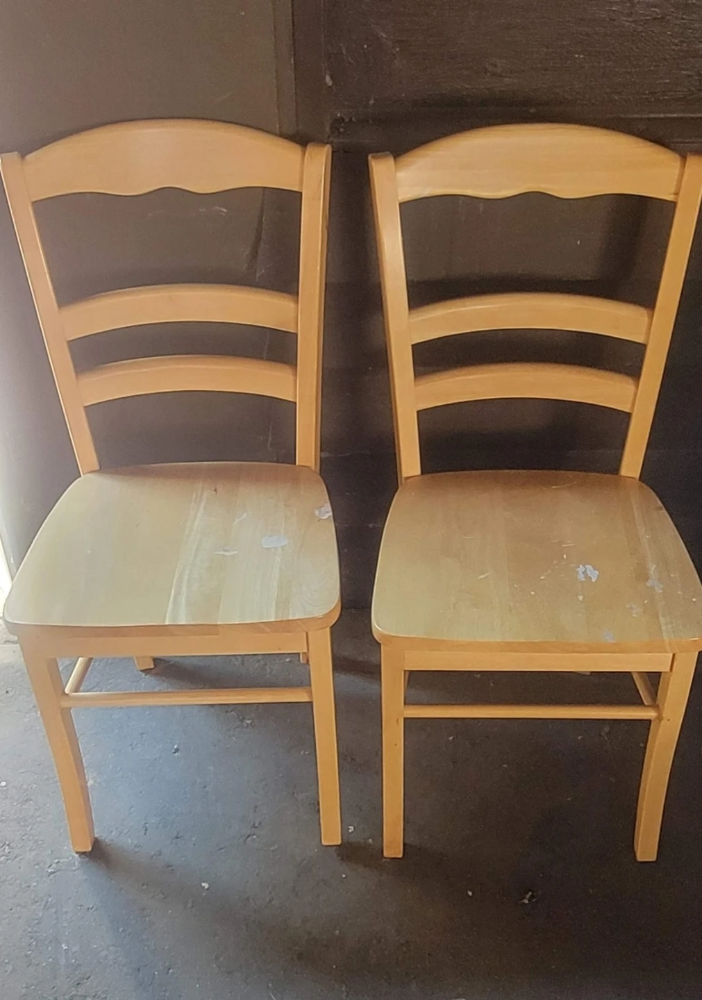 Set of 2 Wooden Dining Chairs
