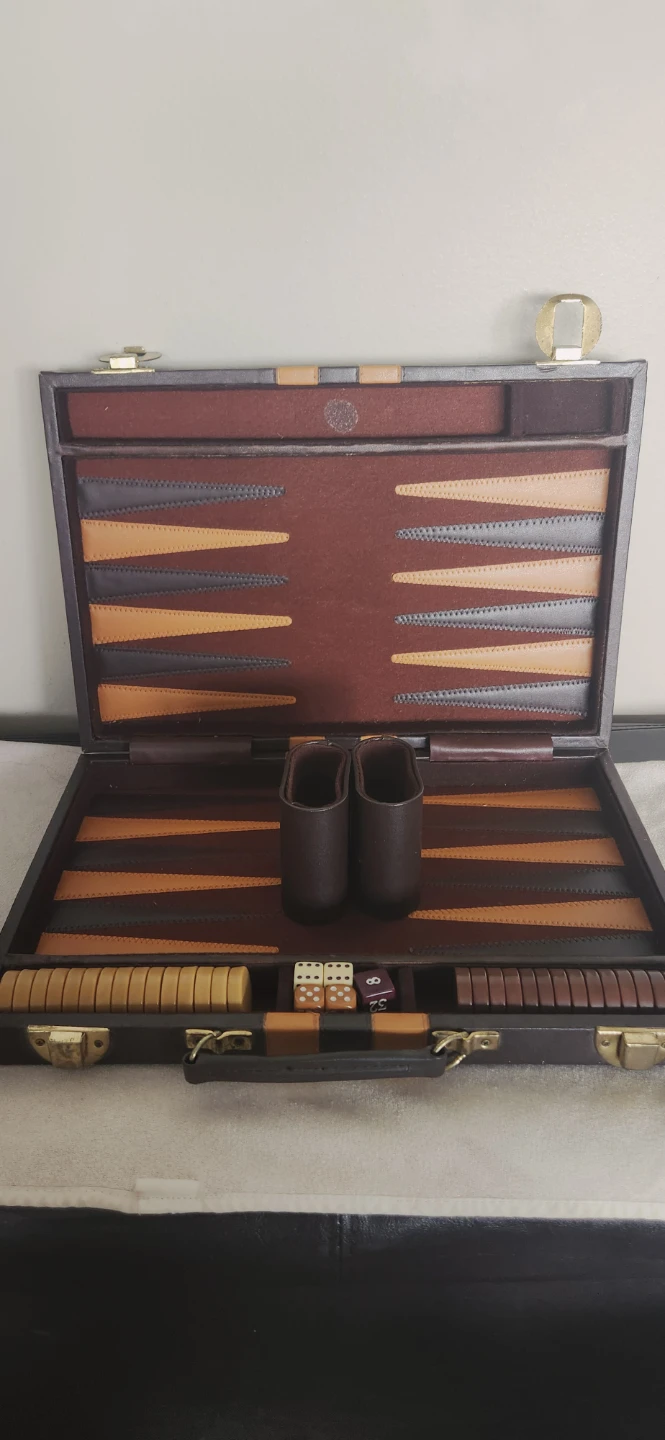 ⚽️Backgammon board game (leather)