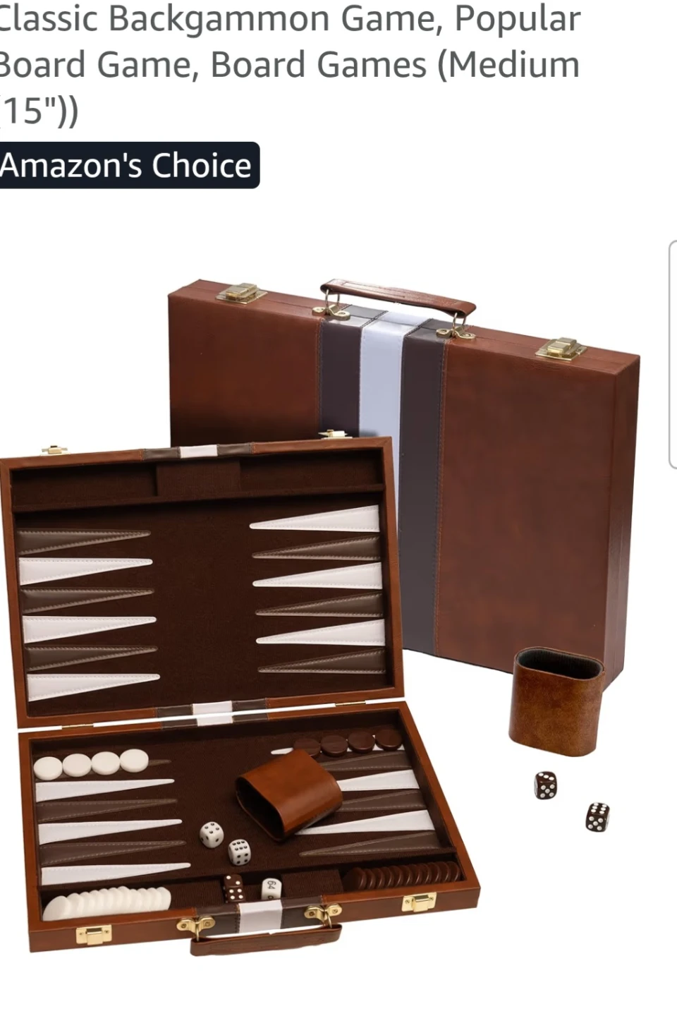 ⚽️Backgammon board game (leather) - photo 5
