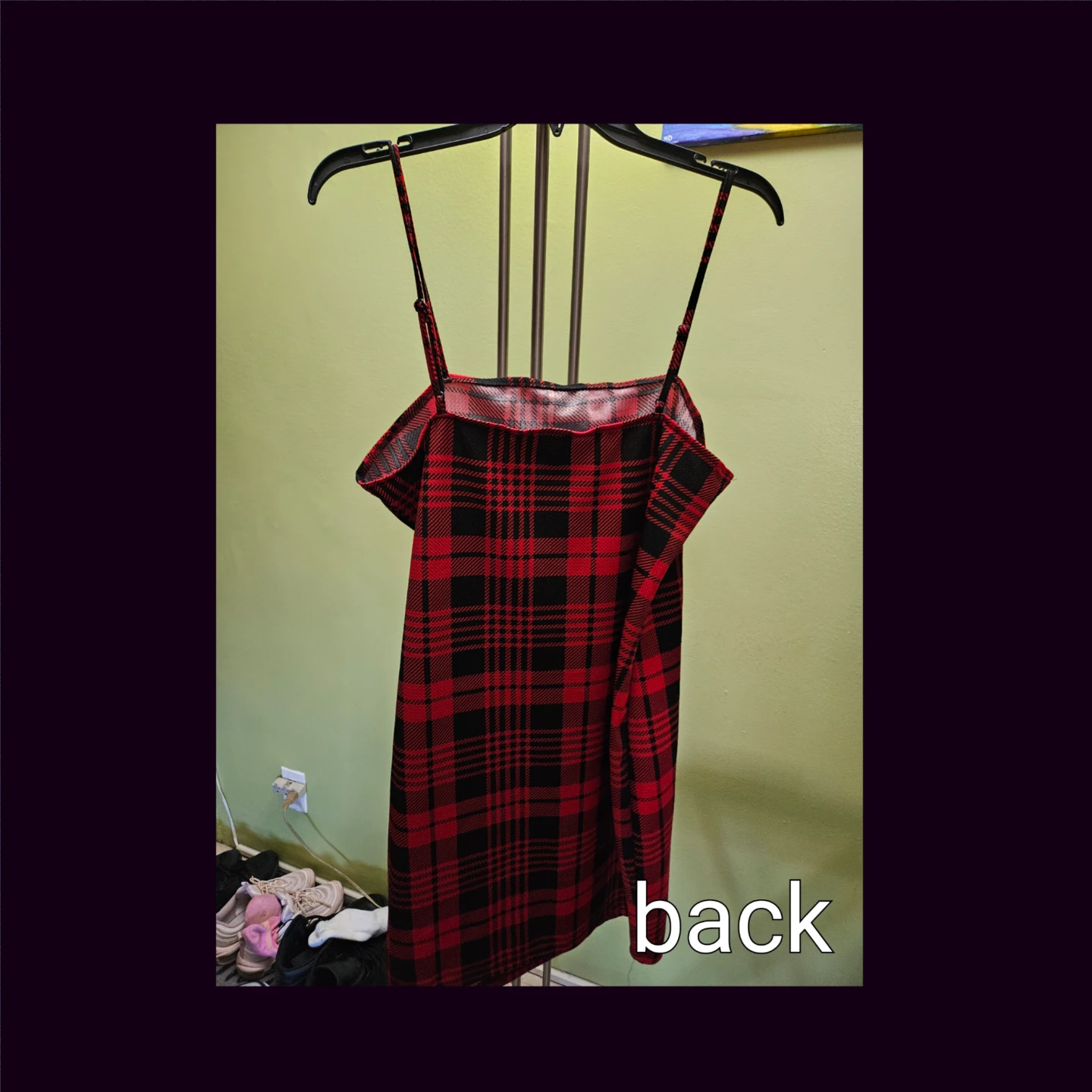 Red and Black Plaid Mini Dress - photo 2