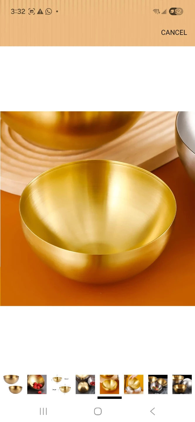 Gold Stainless Steel Mixing Bowl - photo 5