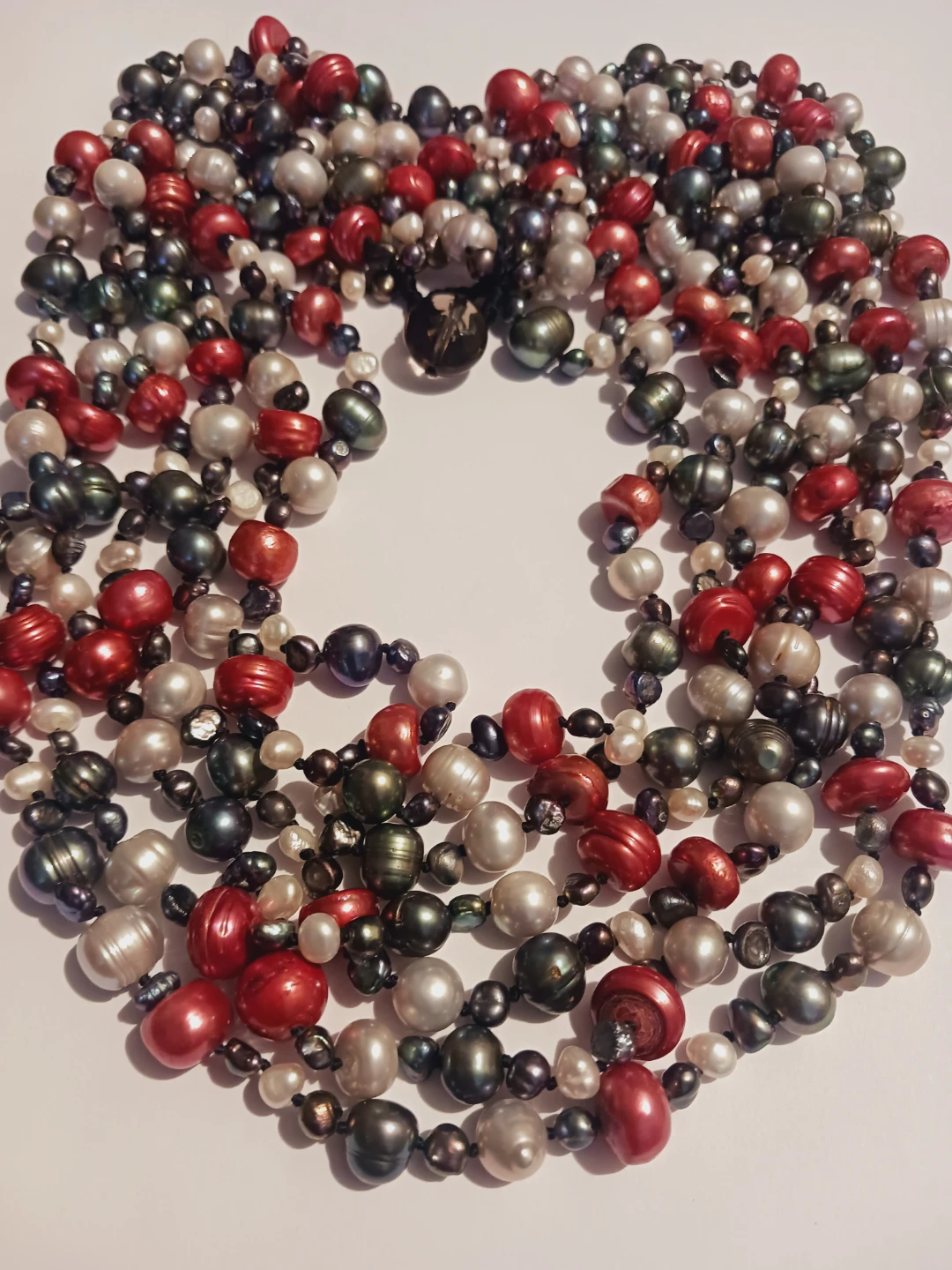 VOLUMINOUS  MULTI STRAND FRESHWATER PEARL NECKLACE - photo 4