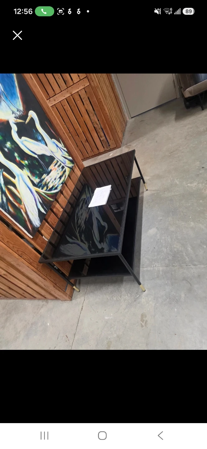 Black Glass Coffee Table ⚽️