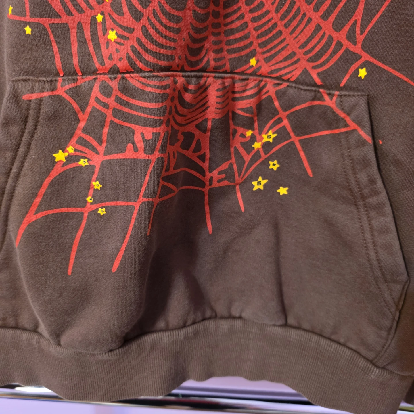 SP5DER Spider Web Hoodie - Brown M - photo 2