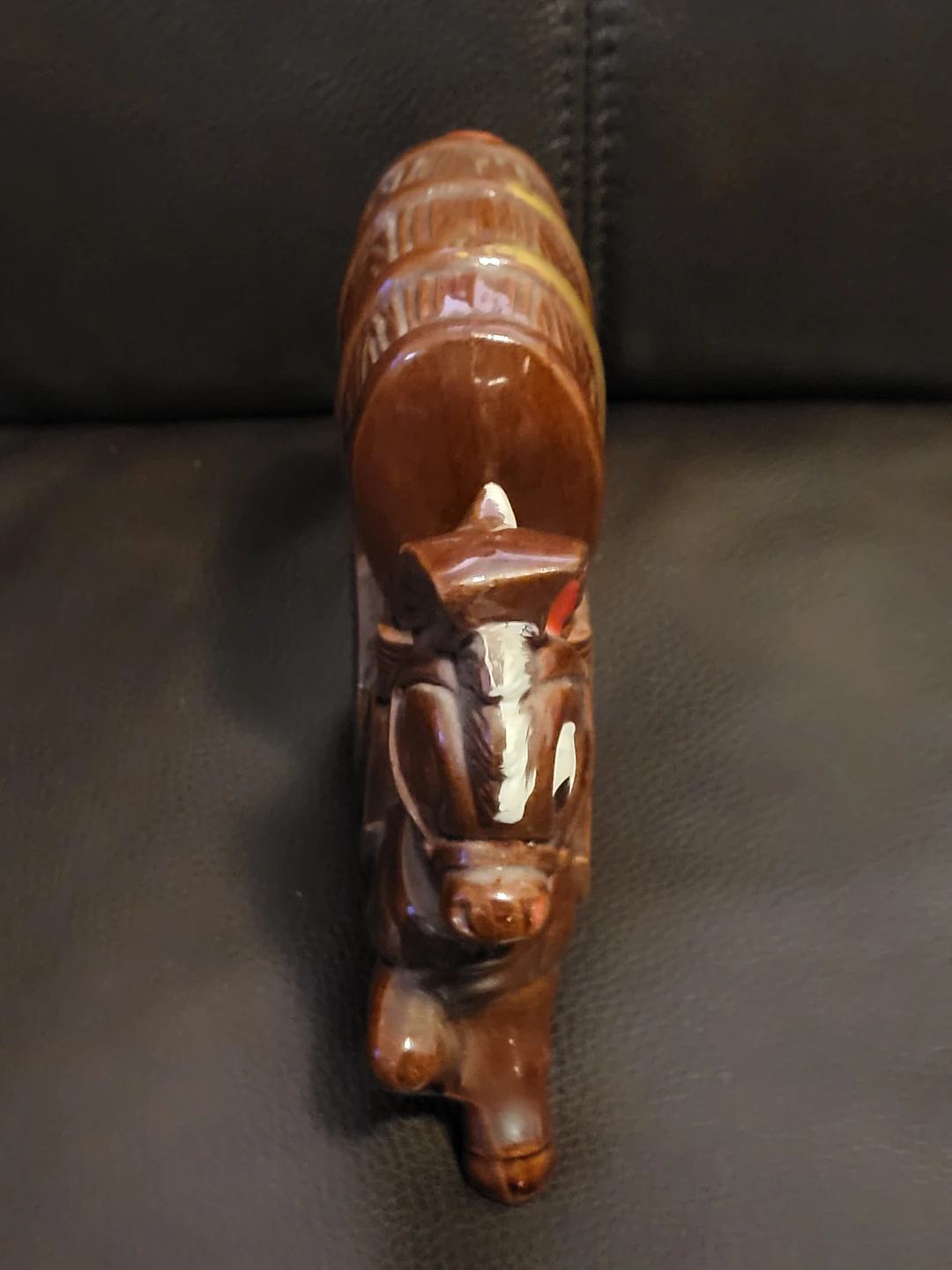 Horse and Barrel Wagon Figurine - photo 3