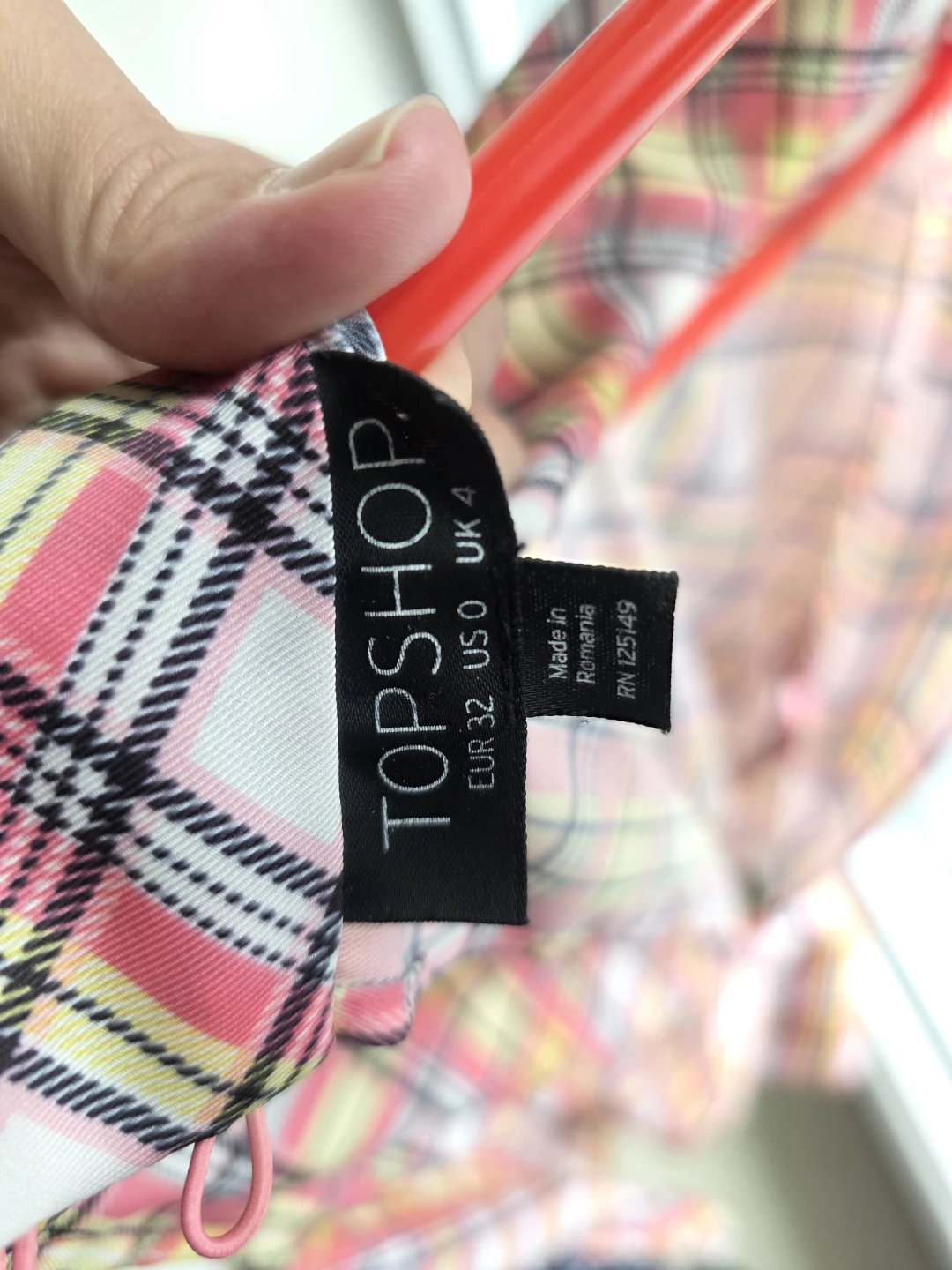 Topshop Plaid Sleeveless Tie-Front Blouse - photo 2