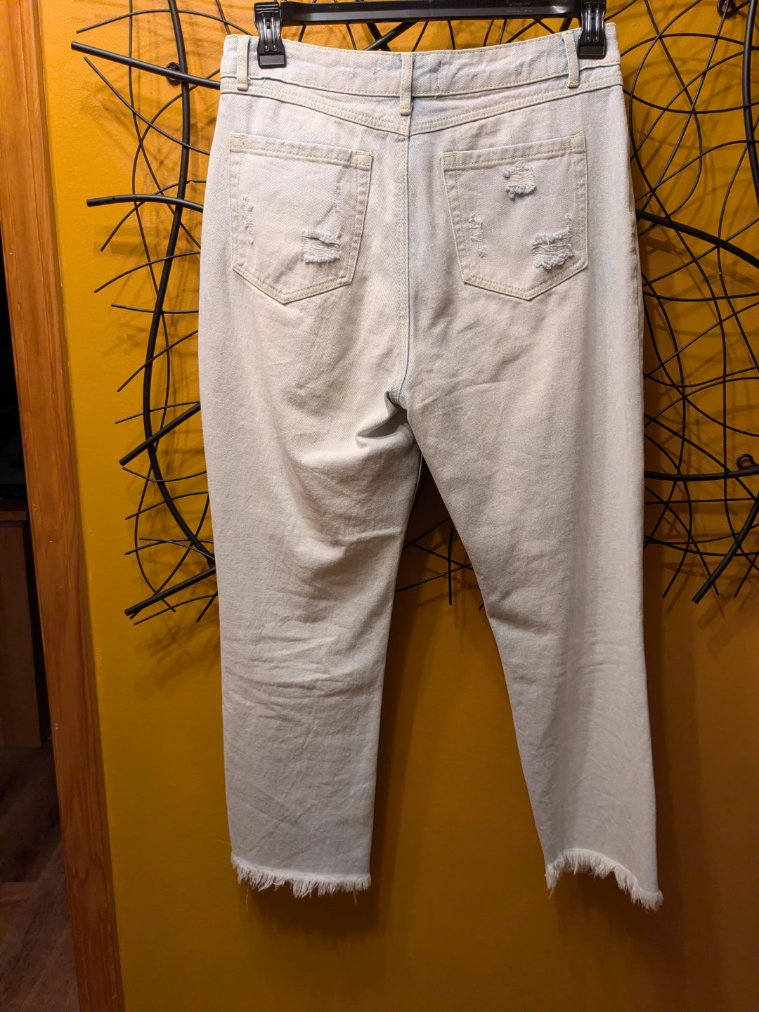 AKIRA Heavily Distressed High Rise Mom Jeans Light Wash - photo 5