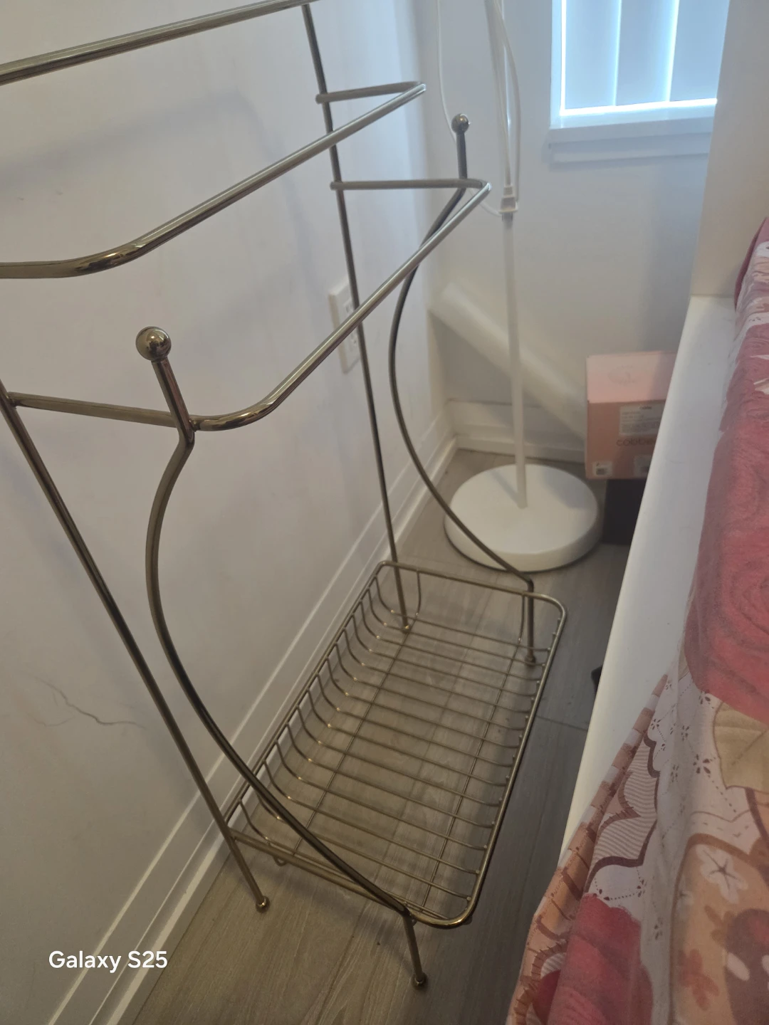 Brass Towel Rack with Shelf - photo 5