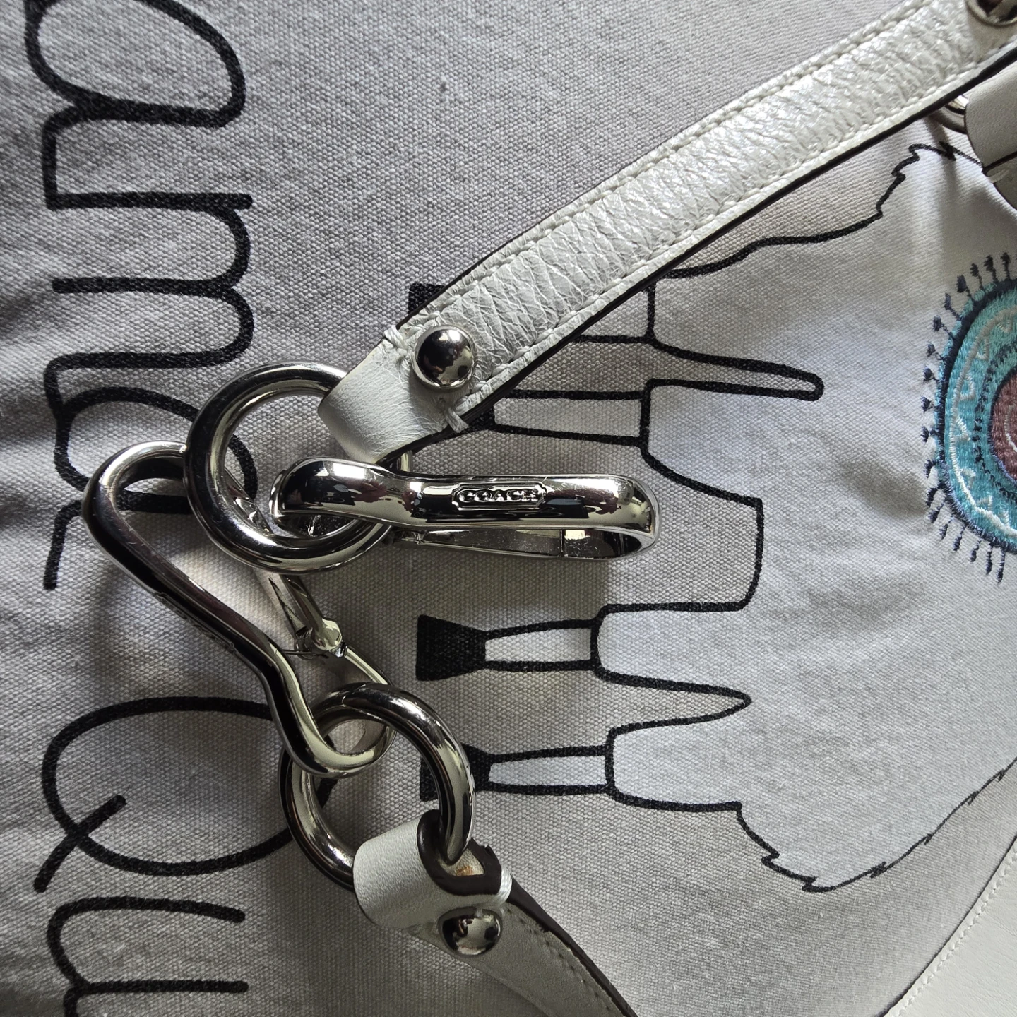 Coach White Leather Shoulder Bag Strap - photo 2