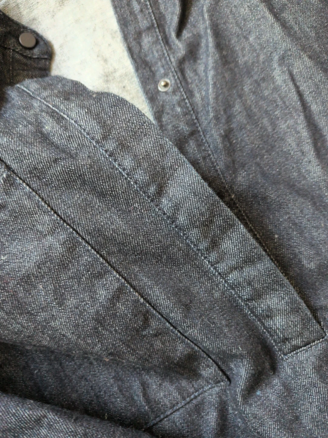 Oak + Fort Dark Wash Denim Shirt - photo 4