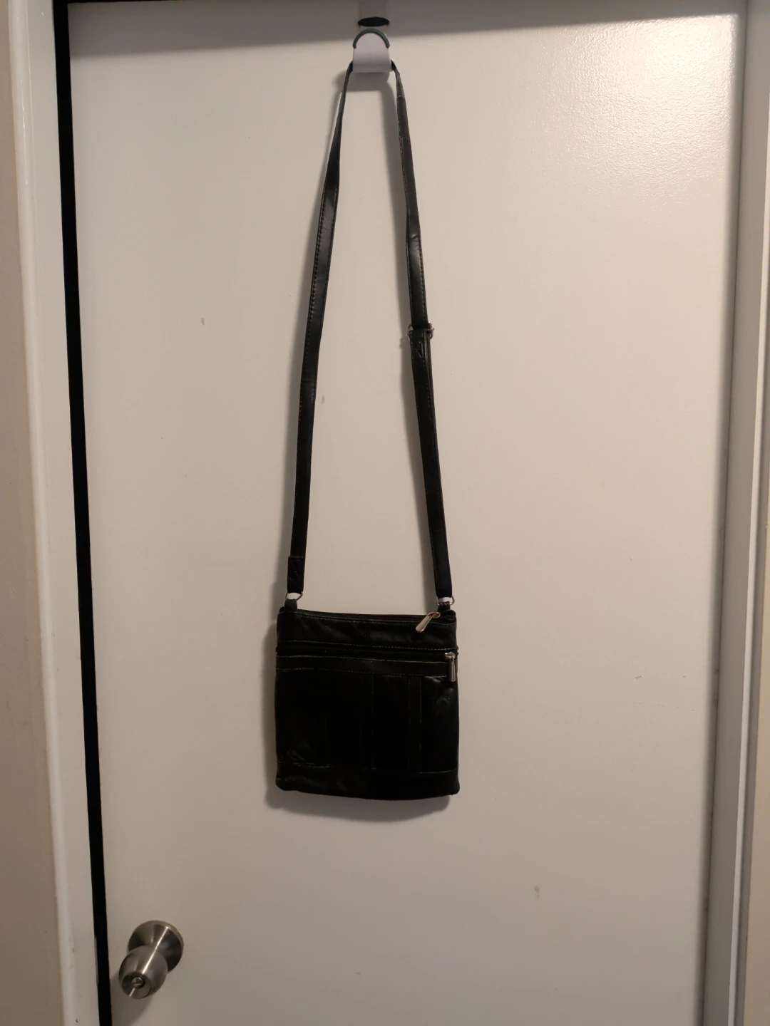 Black Leather Crossbody Purse