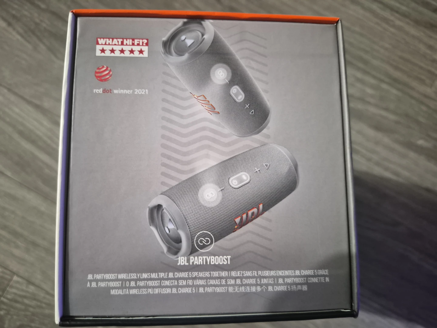 JBL Charge 5 Waterproof Bluetooth Speaker - Grey - photo 2