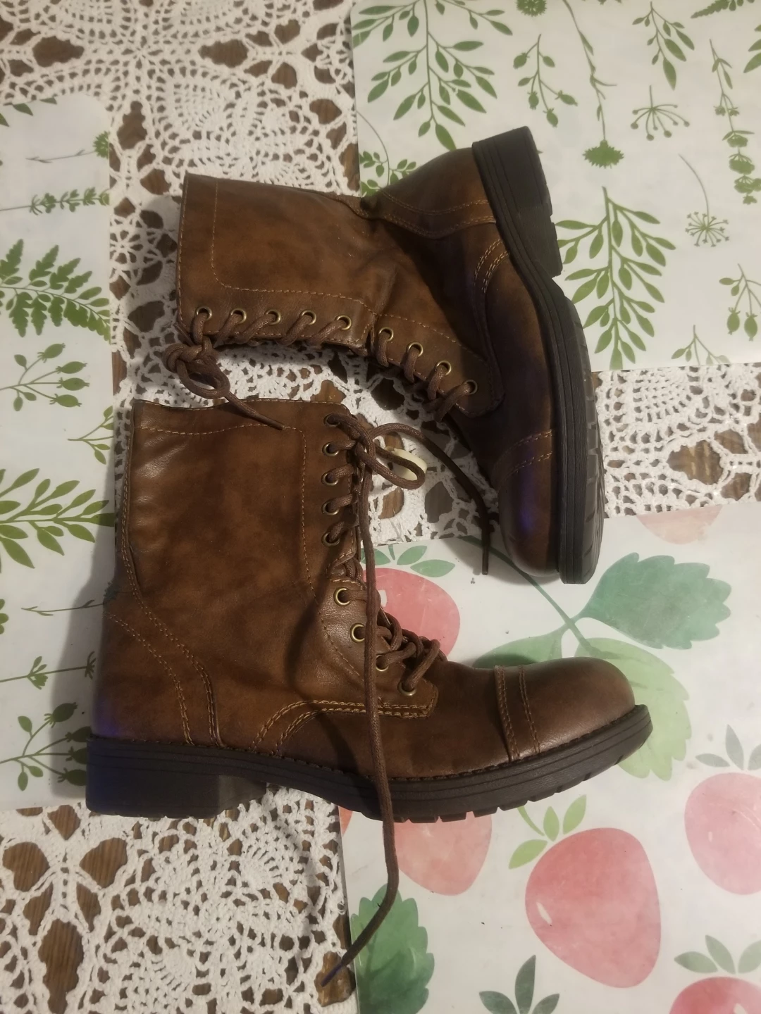 BRASH Laced Combat Boots Size 9 - photo 2
