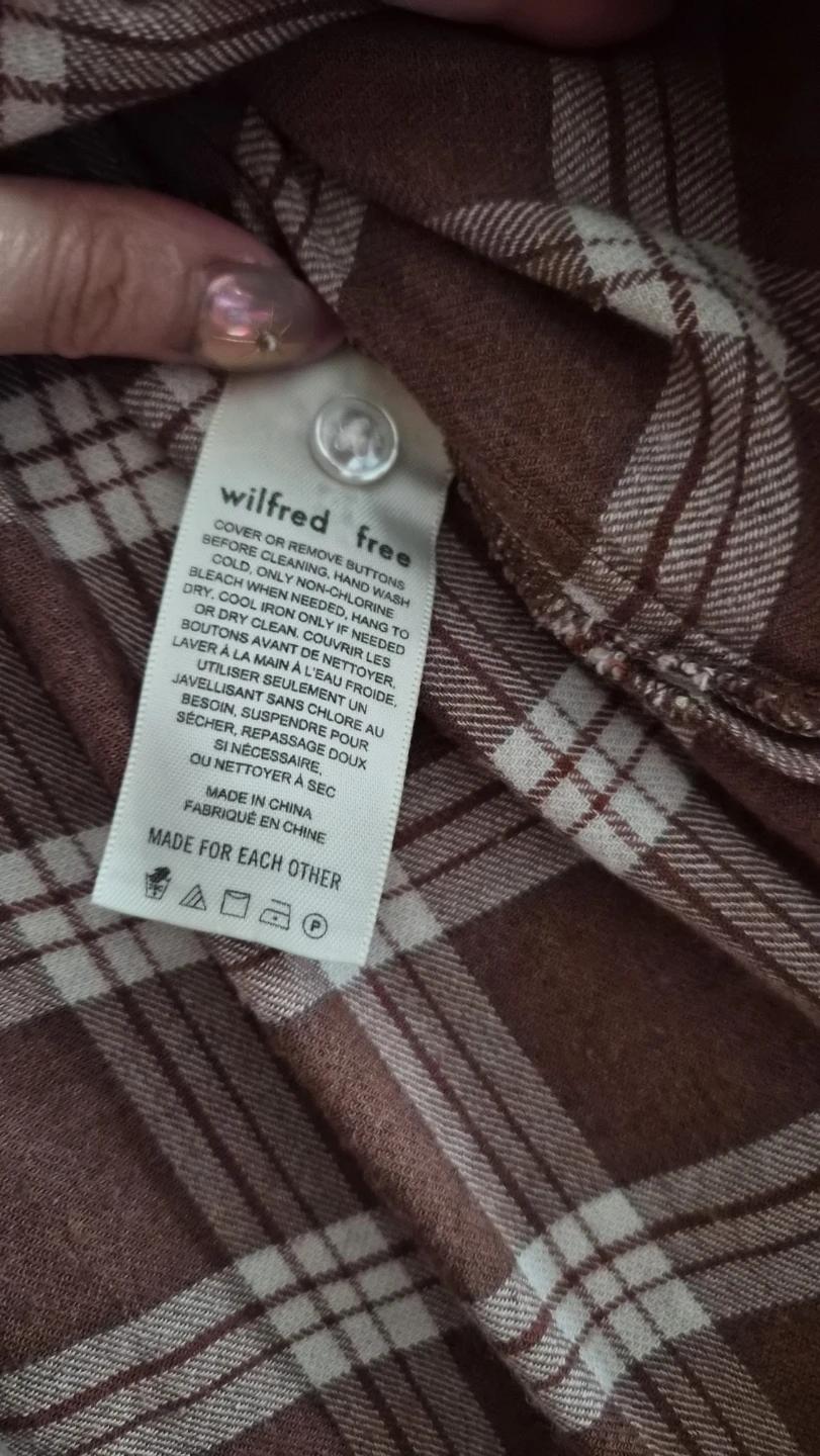 Aritzia Wilfred Free flannel top - photo 4