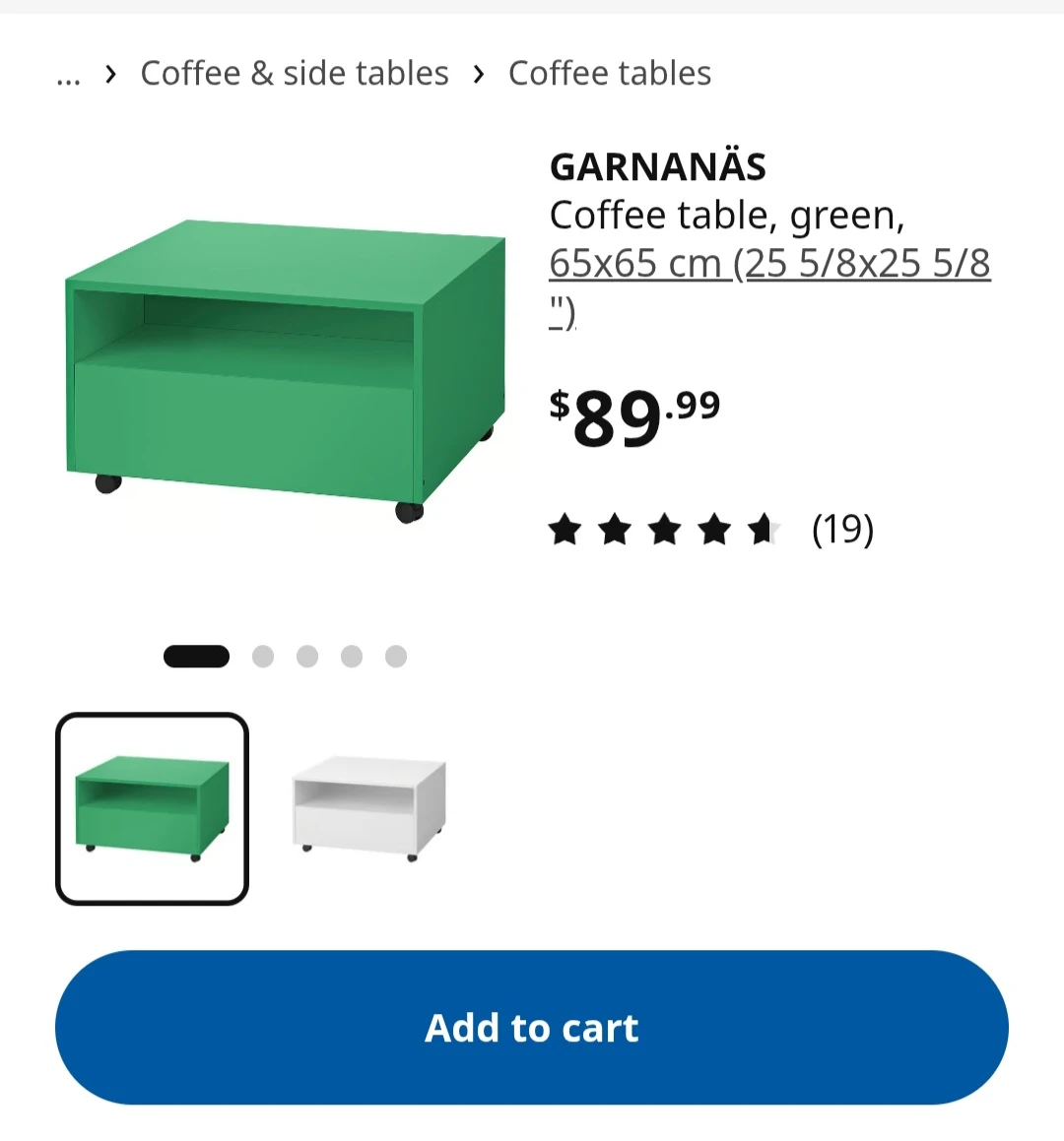 IKEA Garnanäs Coffee Table - Green - photo 4