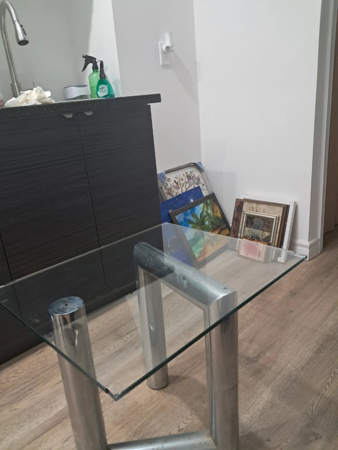 Glass and Chrome Coffee Table