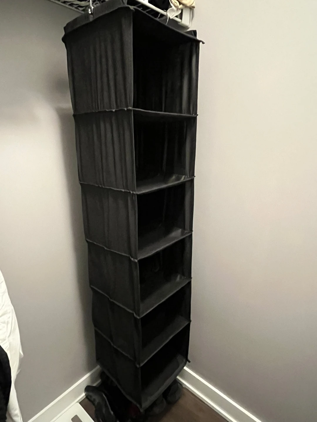 Black 6-Shelf Hanging Closet Organizer