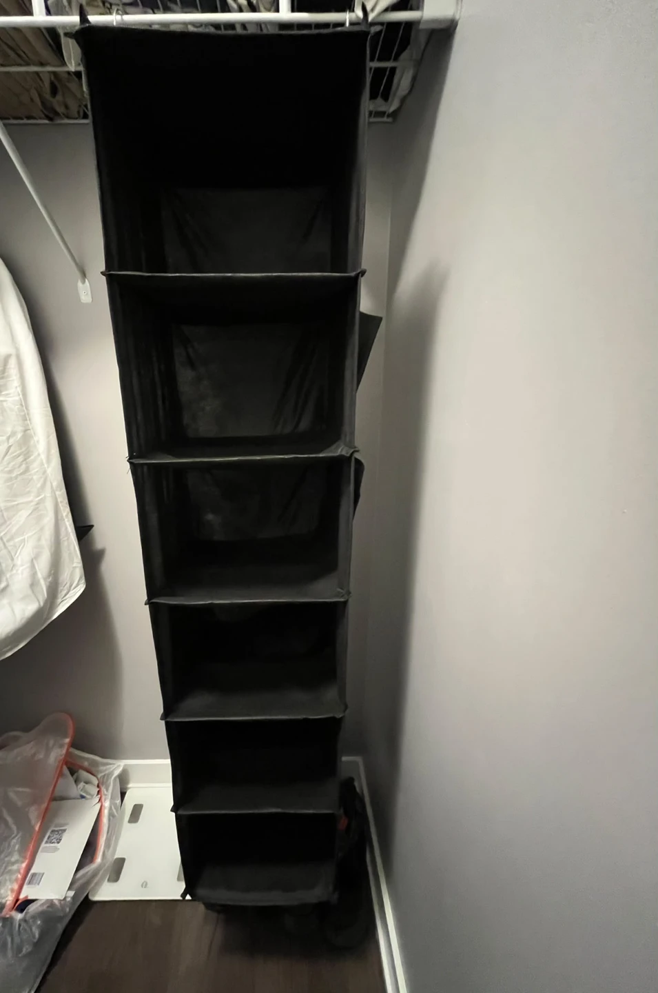 Black 6-Shelf Hanging Closet Organizer - photo 2