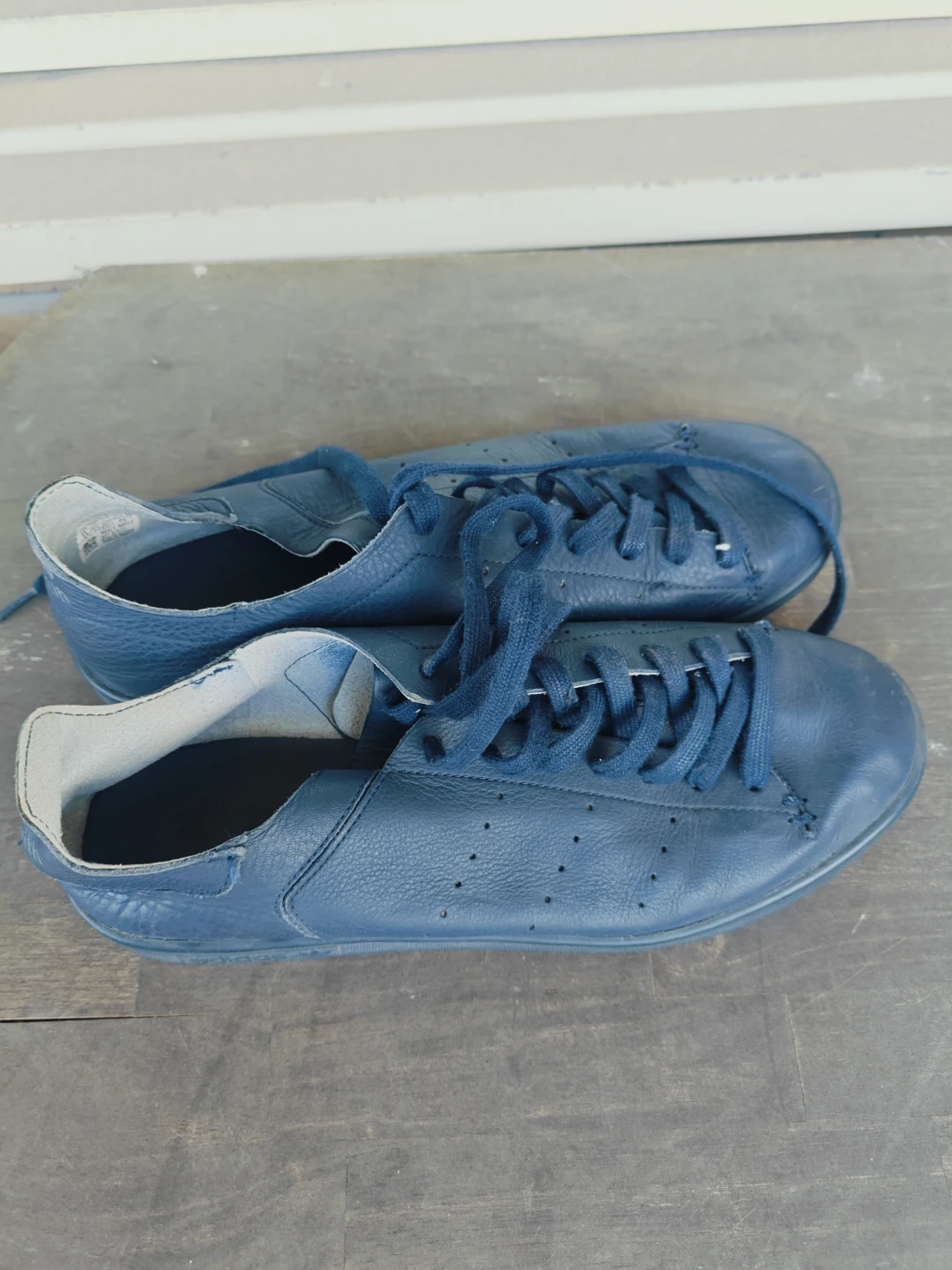 Adidas Blue Leather Sneakers - photo 2