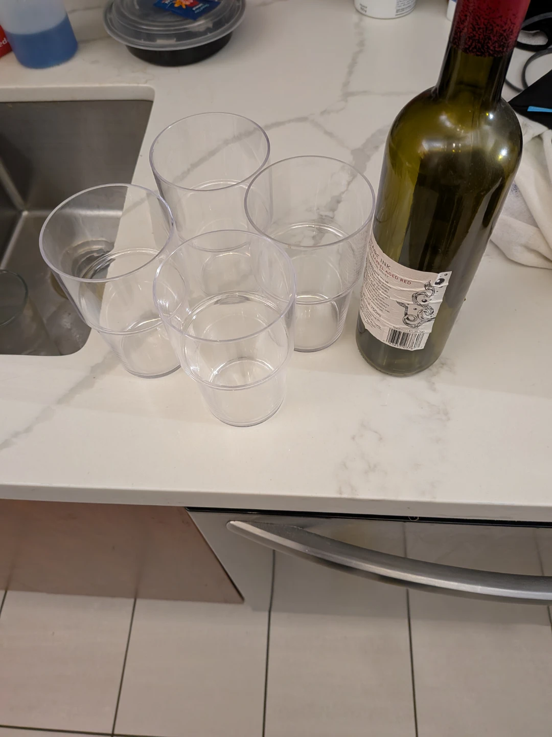4x Plastic Ikea Glasses