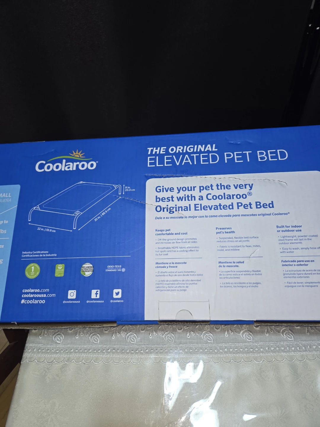 Coolaroo The Original Elevated Pet Bed - Small Grey - photo 2