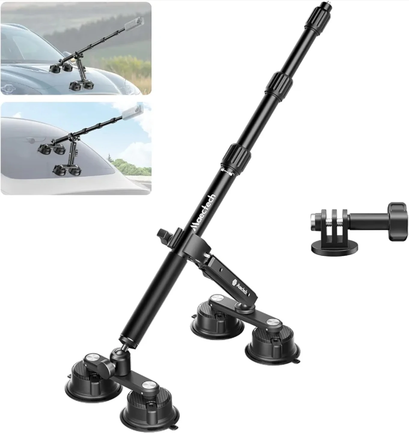 MAOSTECH Suction Cup Mount with Selfie Stick