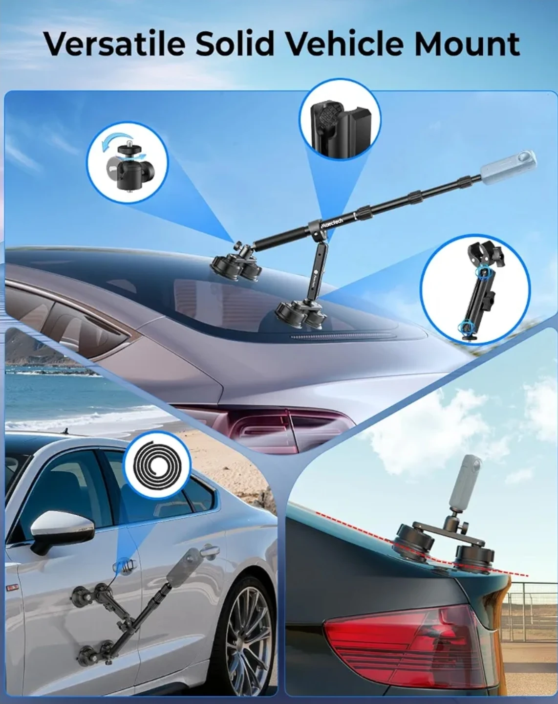 MAOSTECH Suction Cup Mount with Selfie Stick - photo 4