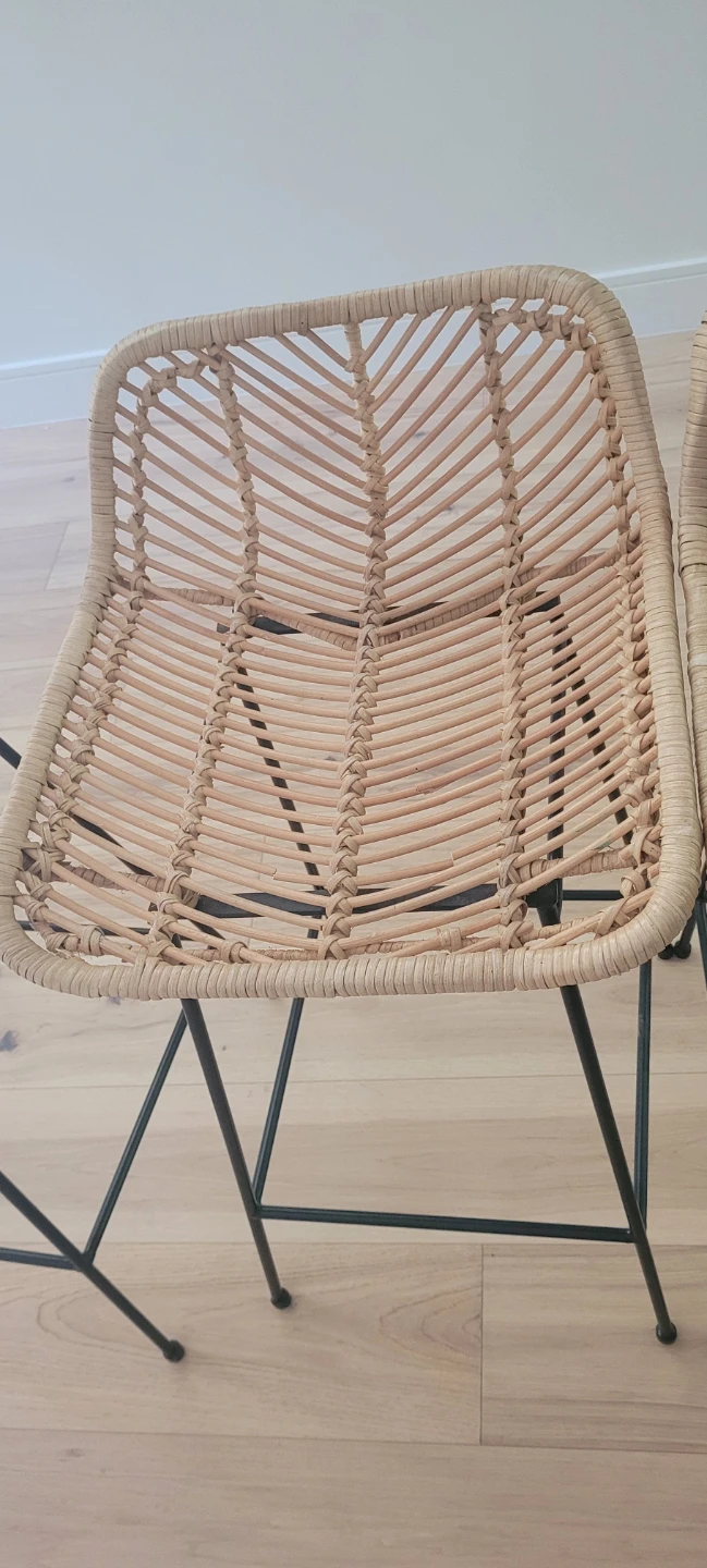 Woven Bar Height Stools Set of 3 - photo 3