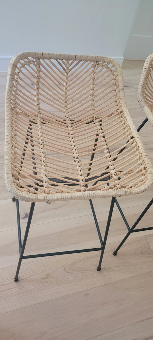 Woven Bar Height Stools Set of 3 - photo 4