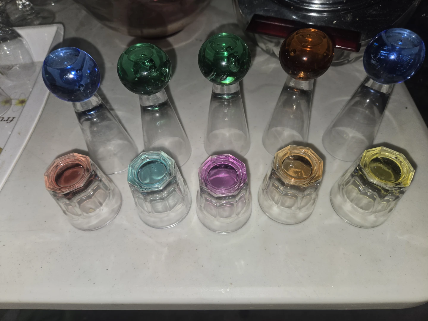 Set of 8 Coloured Shot Glasses - photo 2