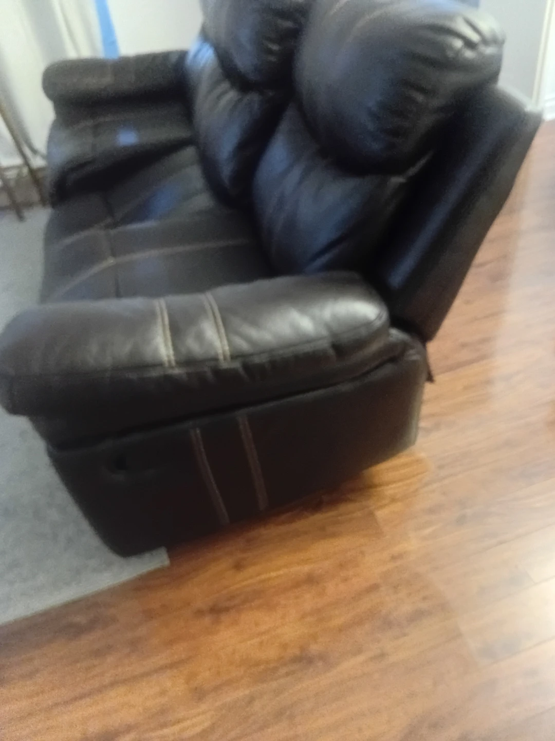 Brown Leather Reclining Sofa - photo 2